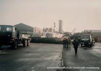 BH7 being moved to The Hovercraft Museum